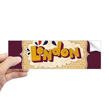 Imagem de DIYthinker Adesivo retangular britânico de para-choque, decalque de janela para notebook