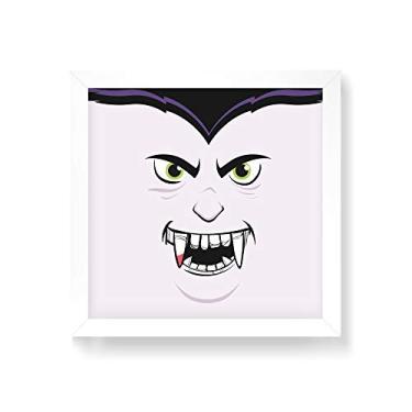 Imagem de Arte Maníacos Quadro Decorativo Vampiro Rosto - 50x50cm (Moldura em laca branca)