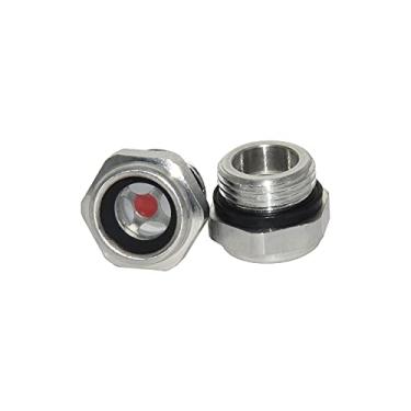 Imagem de Flyshop Vidro de visão de nível de óleo do compressor de ar de rosca macho de 12 mm de diâmetro de liga de alumínio