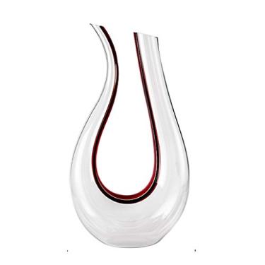 Imagem de WJCCY Porta-decantador de vinho de uva em forma de escorpião de cristal Aerador Jarra de vidro Decoração Acessórios de artesanato de navio de vidro (Cor: Vermelho)
