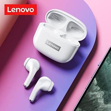 Imagem de Fone de Ouvido LP40 Pro Bluetooth 5.0 Sem Fio À Prova D' Água com Microfone Toque Controle TWS Headset Thinkplus livepods (Branco)