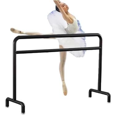 Imagem de Ballet Barre Barra de balé móvel simples, a altura da haste de pressão de perna de camada dupla é de 80-105cm, adequada para crianças e adultos (Color : Black, Size : 1.2M/3.93FT)