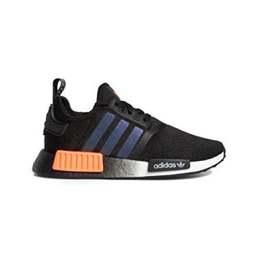 Imagem de Tênis Adidas Youth Originals NMD_R1, Core Black / Solar Orange / Cloud White, 4 Big Kid
