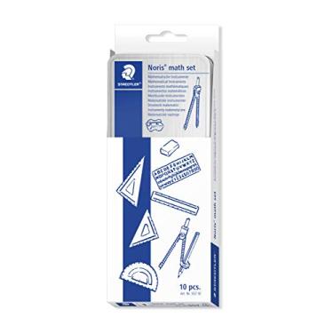 Imagem de Staedtler, Conjunto Escolar Matemático, Desenho Geométrico, 10 Peças, Sortidas, 557 10