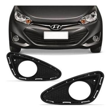 Imagem de Par Moldura Grade Milha Farol Com Furo Hb20 2012 20