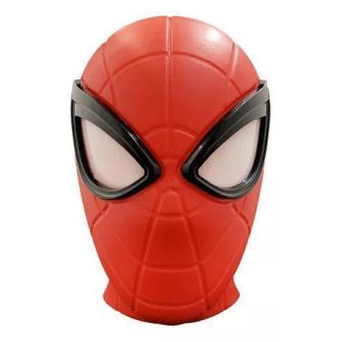 Imagem de Luminária Abajur De Mesa Homem Aranha Vermelho Spider Man Head Infanti