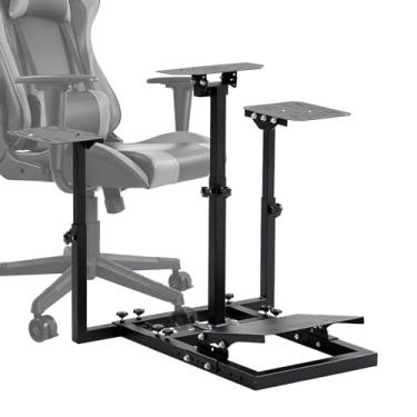 Imagem de Minneer Scalable Racing Flight Simulator Cockpit Fit for Logitech/Thrustmaster/Fanatec X56/X52/G29/G920/G923/T248/TX Stable Gaming Steering Wheel Stand (Controller, Wheels, Pedals Not Included)