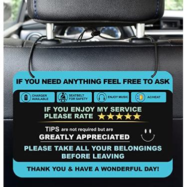 Imagem de Novo pacote com 2 placas para dicas, placa de ponta de taxista de taxista para acessórios de compartilhamento apreciados, avalie-me, 22 x 15 cm