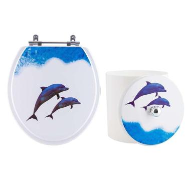 Imagem de Assento Sanitário Para Louças Vogue Plus E Lixeira Decoradas