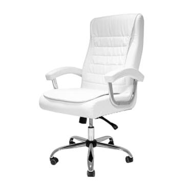 Imagem de Cadeira de Escritório Presidente Oslo Cor Branca - Mola Ensacada - Kazalinda