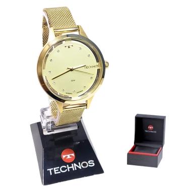 Imagem de Relógio Technos Feminino Analógico Brilho Dourado 2035MXX/1D