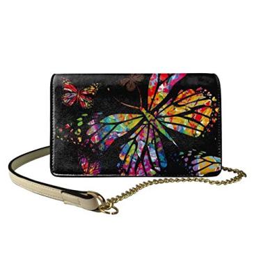 Imagem de GOSTONG You Are My Sunshine Bolsa feminina com estampa de girassol, bolsa mensageiro transversal para viagens e compras, Estampa de borboleta, One Size