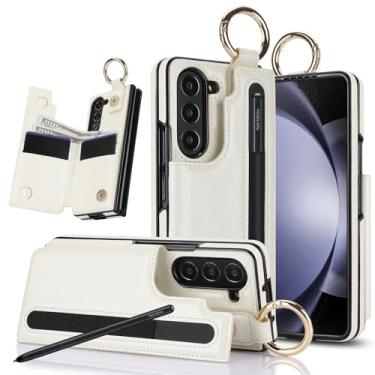 Imagem de Asuwish Capa de telefone para Samsung Galaxy Z Fold 6 5G 2024 capa carteira com slot S Pen SPen suporte para cartão de crédito suporte fino anel móvel robusto flip acessórios para celular ZFold6 Z6 G