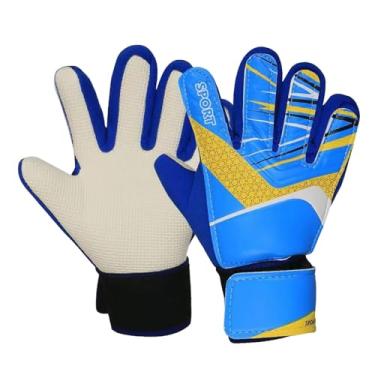 Imagem de Colaxi Crianças luvas de goleiro de futebol para iniciante proteção moda criança leve portátil profissional antiderrapante luvas de goleiro, Azul