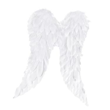Imagem de Colaxi Asa de anjo cosplay asa de fada adultos leve asa de penas asa decorativa para festa favores foto adereços masquerade, branco