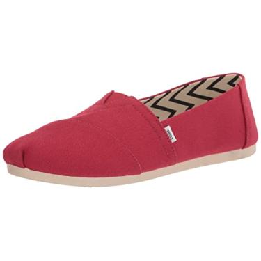 Imagem de TOMS Sapatilha infantil Alpargata sem cadarço casual - azul, Vermelho, 41
