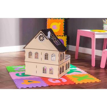 Imagem de Casinha de bonecas Cindy Crem - MDF 3mm - 42x42x52cm