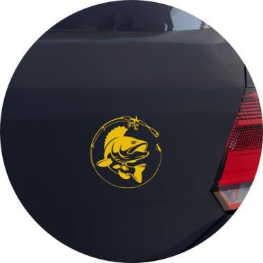Imagem de Adesivo de Carro Pesca Peixe Vara para Pescaria - Melhor Adesivo, Amar