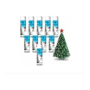 Imagem de 10 Lata Spray Colorart Neve Artificial 300ml Decoração Natal