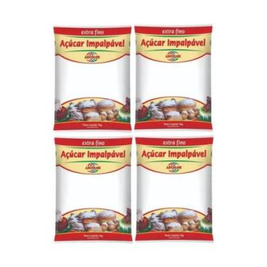 Imagem de Kit Açúcar Impalpável Arcolor 1kg Com 4 Unidades Arcolor