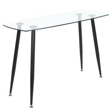 Imagem de Mesa De Centro Aparador Escrivaninha 110 cm Glass Preto Opt - Caemmun