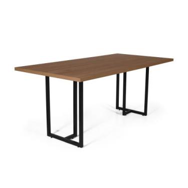 Imagem de Mesa de Jantar Retangular Industrial 6 Lugares 180x90cm Atos Noronha -