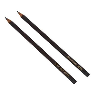 Imagem de 2 Antigos Lápis De Cor Avulso Marrom Escuro Faber Castell 26 - Faber-C