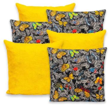 Imagem de Kit 6 Capas de Almofada com Zíper 40cmx40cm Gorgurinho - Dryka Enxovai