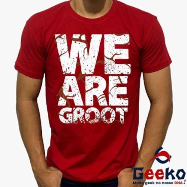 Imagem de Camiseta Groot 100% Algodão Guardiões da Galáxia We Are Groot Guardian