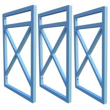Imagem de Suporte De Prateleira Estilo Industrial Kit Três Peças 20x37 - Ômega S