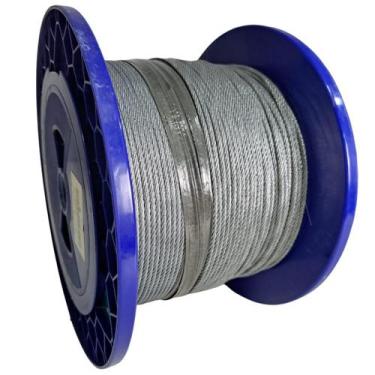 Imagem de 100m Cabo De Aço Galvanizado 3/32mm 2,28 6x7 Alma De Fibra - lobo