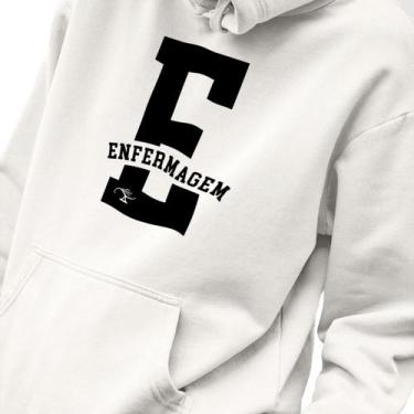 Imagem de Blusa Moletom Masculino Estampado Enfermagem em Algodão Fio 30.1 Pente