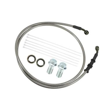 Imagem de Motoforti 1 conjunto de mangueira de linha de embreagem ou freio hidráulico de motocicleta de 1,4 m 1,4 m universal para motocicleta, motocicleta, quadriciclo, scooter com parafusos de longa duração