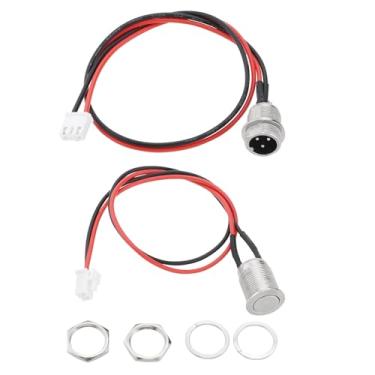 Imagem de Micro Traders Conector de porta de carregamento em linha de 3 pinos, 2 fios, Hoverboard, porta de carregamento para plugue de scooter elétrico, carregador de bateria com interruptor de alimentação