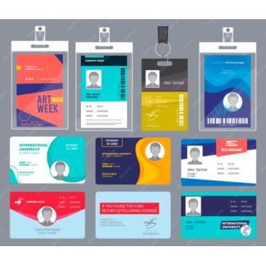 Imagem de Crachás e carteirinhas personalizados em PVC laminado - MS ACESSIBILID