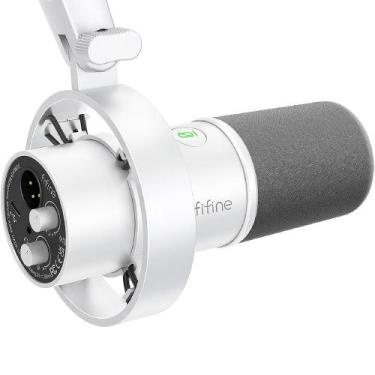 Imagem de Microfone Dinâmico FIFINE K688W USB XLR De Mesa Branco