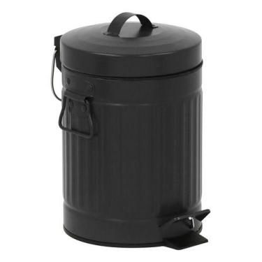 Imagem de Lixeira Para Banheiro Com Pedal 3l Preta - Sensea, Preto