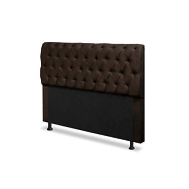Imagem de Cabeceira Cama Casal Box 140cm Art. Paris Marrom