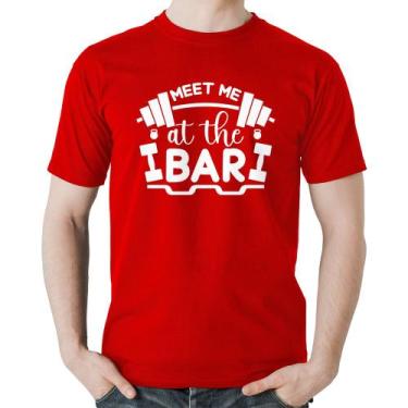 Imagem de Camiseta Algodão Meet Me At The Bar - Foca na Moda, Vermelho, G