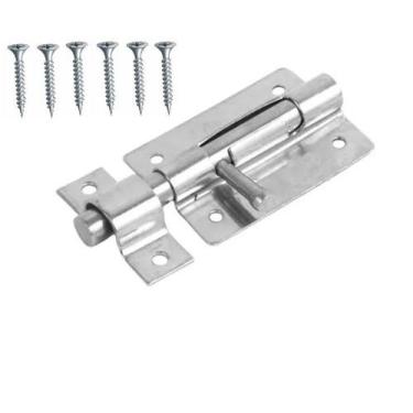 Imagem de Ferrolho Trinco para Porta 7,5 cm. - 1 unidade + 6 parafusos ID2547F -