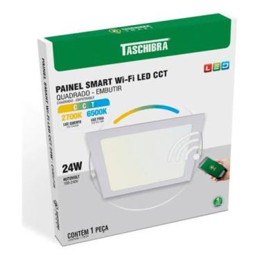 Imagem de Painel Led Inteligente Smart Wifi Embutir 24w Taschibra, RGB