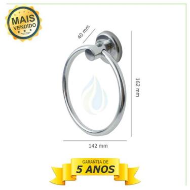 Imagem de Kit Acessórios Para Banheiro Inox Metal Cód. 9910 - Confiança metais 