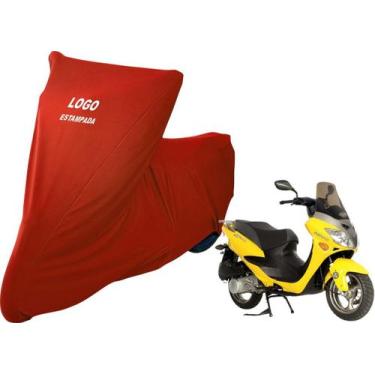 Imagem de Capa De Tecido Helanca Lycra Para Moto DafraLaser Com Logo - Mz, Verme