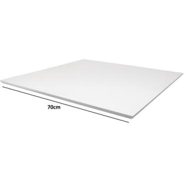 Imagem de Tampo Para Mesa 70cm Quadrado Madeira Mdf Placa Jantar - Jthome, Branc