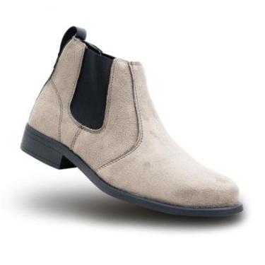 Imagem de Bota Masculina de Couro Camurça Legitimo Botina Sola Antiderrapante Confortável-Masculino