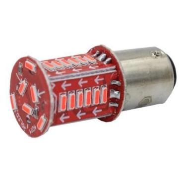 Imagem de Lampada Led Luz Freio 2 Polo Vermelho Sequencial Strobo 1157 - Cx3
