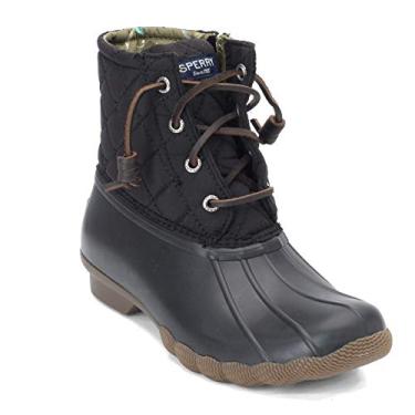 Imagem de Sperry Bota de neve feminina Saltwater, Preto acolchoado, 7 Wide