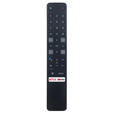 Imagem de RC901V FMR1 Controle remoto de voz substituído adequado para TCL Android Smart TV 55S430 40A325 40S330 40S6500 40S6500FS 43S430 65Q637 55Q637 40S334 32S334 55S43 4 43S434 55S434CA 65P8 65P8S 65S434