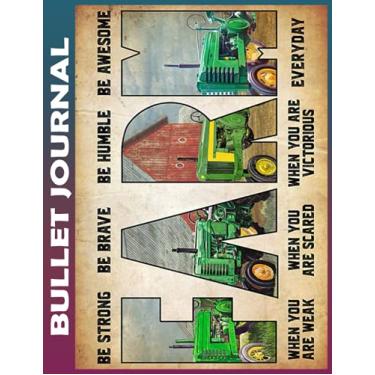 Imagem de Bullet Journal: jhn der farm To do List Dot Grid Pages, Habit Tracker, Invest 10 minutes daily to Physical, Mental and Emotional Health Planner, ... Track Your Progress, and Achieve Your Goals