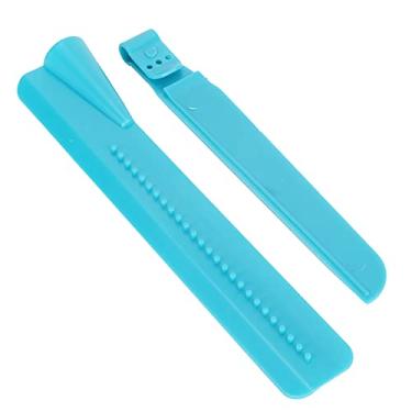 Imagem de Raspador de creme de bolo, régua mais suave, ferramenta de altura de fondant azul, decoração para bolos, espátula de nivelamento pequena, utensílio de sobremesa, raspador, medidor de raspagem